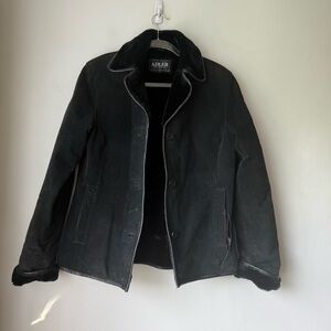 Vintage Adler Colelction Black Leather & Faux Fur Lined Jackets M